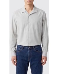 The Row - Striped Stretch-Cotton Shirt With Cuban Collar - Lyst