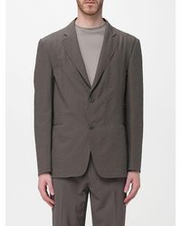 Emporio Armani - Single-Breasted Polyester Blazer - Lyst