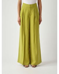 Twinset - Linen Blend Palazzo Trousers - Lyst
