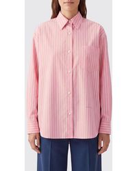 Marni - Camisa De Rayas De Corte Relajado En Mezcla De Algodón Con Bolsillo De Parche - Lyst