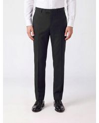 Tom Ford - Slim Fit Tailored Wool Trousers With Off-Center Closure - Lyst