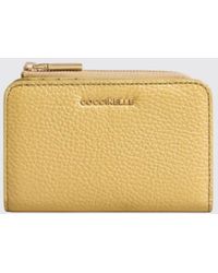 Coccinelle - Metallic Soft Bifold Grained Leather Wallet - Lyst