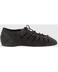 Isabel Marant - Leyza Perforated Suede Ballet Flats With Ankle Ties - Lyst