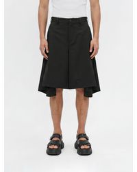Comme des Garçons - Comme Des Gar&Ccedil	Ons Homme Plus Asymmetrical Design Tailored Wool Shorts - Lyst