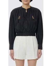 Elisabetta Franchi - Technical Fabric Bomber Jacket - Lyst