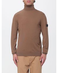 Peuterey - Pure Wool Turtleneck With Long Sleeves And Applied Logo Patch - Lyst