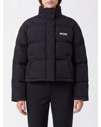 Moschino - Cropped Quilted Nylon Puffer Jacket With Graphic Print - Lyst