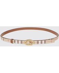 Burberry - Reversible Vintage Check Canvas Belt With Ekd Buckle - Lyst