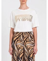 Twinset - Viscose T-Shirt With Sequins - Lyst