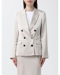 Liviana Conti - Satin Double-Breasted Blazer - Lyst