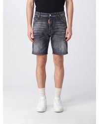 DSquared² - Shorts Vaqueros De Algodón De Cinco Bolsillos Con Efecto Desgastado - Lyst