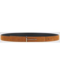 Tom Ford - Leather And Suede Belt - Lyst