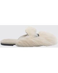 Dolce & Gabbana - Dolce &Amp Gabbana Shearling Slippers - Lyst