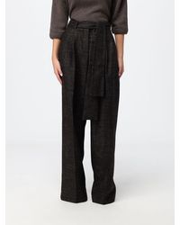 Liviana Conti - Benedict Wide-Leg Wool Blend Trousers With Belt - Lyst