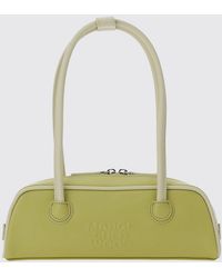 Marge Sherwood - Bicolor Smooth Leather Shoulder Bag With Double Handle - Lyst