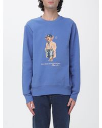 Polo Ralph Lauren - Relaxed Fit Teddy Bear Print Cotton-Blend Sweatshirt - Lyst