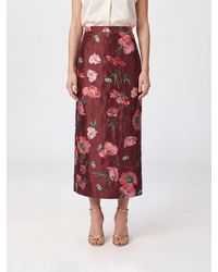Erdem - Floral Satin High-Waisted Midi Pencil Skirt - Lyst