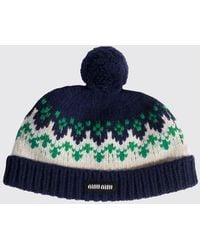 Miu Miu - Virgin Wool Beanie Hat - Lyst