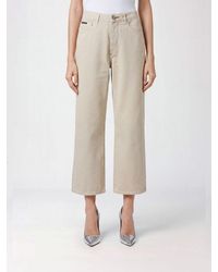Philipp Plein - High-Waisted Wide Leg Cropped Stretch Denim Jeans - Lyst
