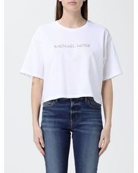 Michael Kors - Cotton Crop T-Shirt With Logo - Lyst