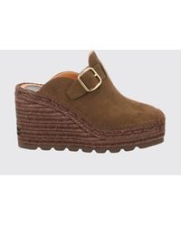 Stella McCartney - Gaia Synthetic Suede Wedge Mules - Lyst