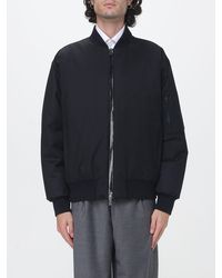 Herno - Wool Blend Bomber Jacket With Dropped Shoulders - Lyst