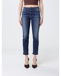 Pinko - Cropped Fit Cotton Jeans - Lyst