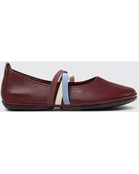 Camper - Twins Multicolour Striped Leather Mary Jane Flats With Elastic Laces - Lyst