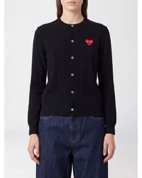 COMME DES GARÇONS PLAY - Comme Des Gar&Ccedil	Ons Play Wool Cardigan With Logo - Lyst