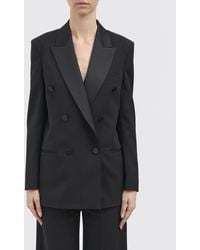 Dondup - Double Breasted Virgin Wool Blend Blazer - Lyst