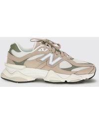 New Balance - 9060 Nubuck And Mesh Sneakers - Lyst