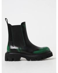 MSGM - Ankle Boots In Used Effect Leather - Lyst