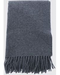 Brunello Cucinelli - Pure Cashmere Scarf With Frayed Edges And Minimal Design - Lyst