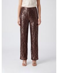 P.A.R.O.S.H. - P.A.R.O.S.H. High-Waisted Sequin-Embellished Palazzo Trousers - Lyst