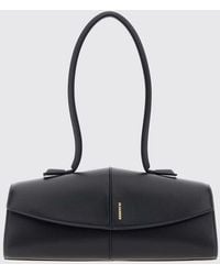 Jil Sander - Linea Lambskin Leather Shoulder Bag With Tubular Handle - Lyst