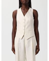 Tagliatore - Linen Single-Breasted Vest - Lyst