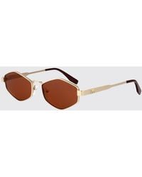 KARL LAGERFELD - Irregular Shape Metal Sunglasses With Embossed Logo - Lyst
