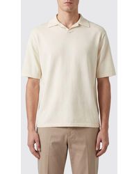 AURALEE - Kurzärmeliges Seiden-Poloshirt Von Mit V-Ausschnitt - Lyst