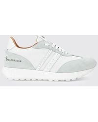 Billionaire - Two-Tone Suede And Mesh Low-Top Trainers With Metallic Logo - Lyst