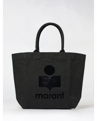 Isabel Marant - Yenky Cotton Canvas Bag With Logo - Lyst