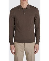 Zanone - Cotton And Silk Knit Polo Shirt - Lyst