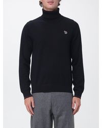 Paul Smith - Embroidered-Logo Merino Wool And Cotton-Blend Roll Neck - Lyst