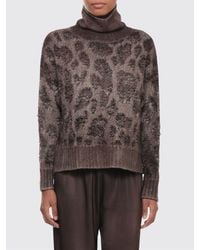 Avant Toi - Animal Print Turtleneck Sweater - Lyst
