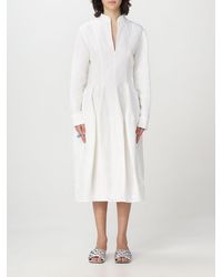 Bottega Veneta - Embellished Paneled Silk-twill Midi Dress - Lyst