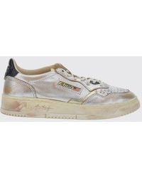 Autry - Medalist Low Super Vintage Zweifarbige Leder-Sneaker Mit Used-Effekt - Lyst