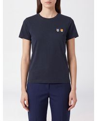 Maison Kitsuné - Maison Kitsun&Eacute Slim Fit Cotton T-Shirt With Chillax Fox Logo Patch - Lyst