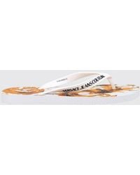 Versace Jeans Couture - Rubber Flip Flops With Printed Logo - Lyst