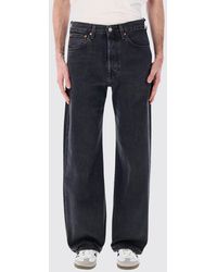 Levi's - Straight Fit Cotton Denim Jeans With Worn Effect - Lyst