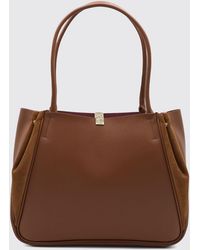 Coccinelle - Pansy Suede And Smooth Leather Shoulder Bag With Double Handle - Lyst