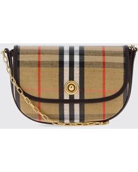 Burberry - Highlands Mini-Umhängetasche Aus Leinen Und Baumwolle Mit Vintage Check-Muster - Lyst